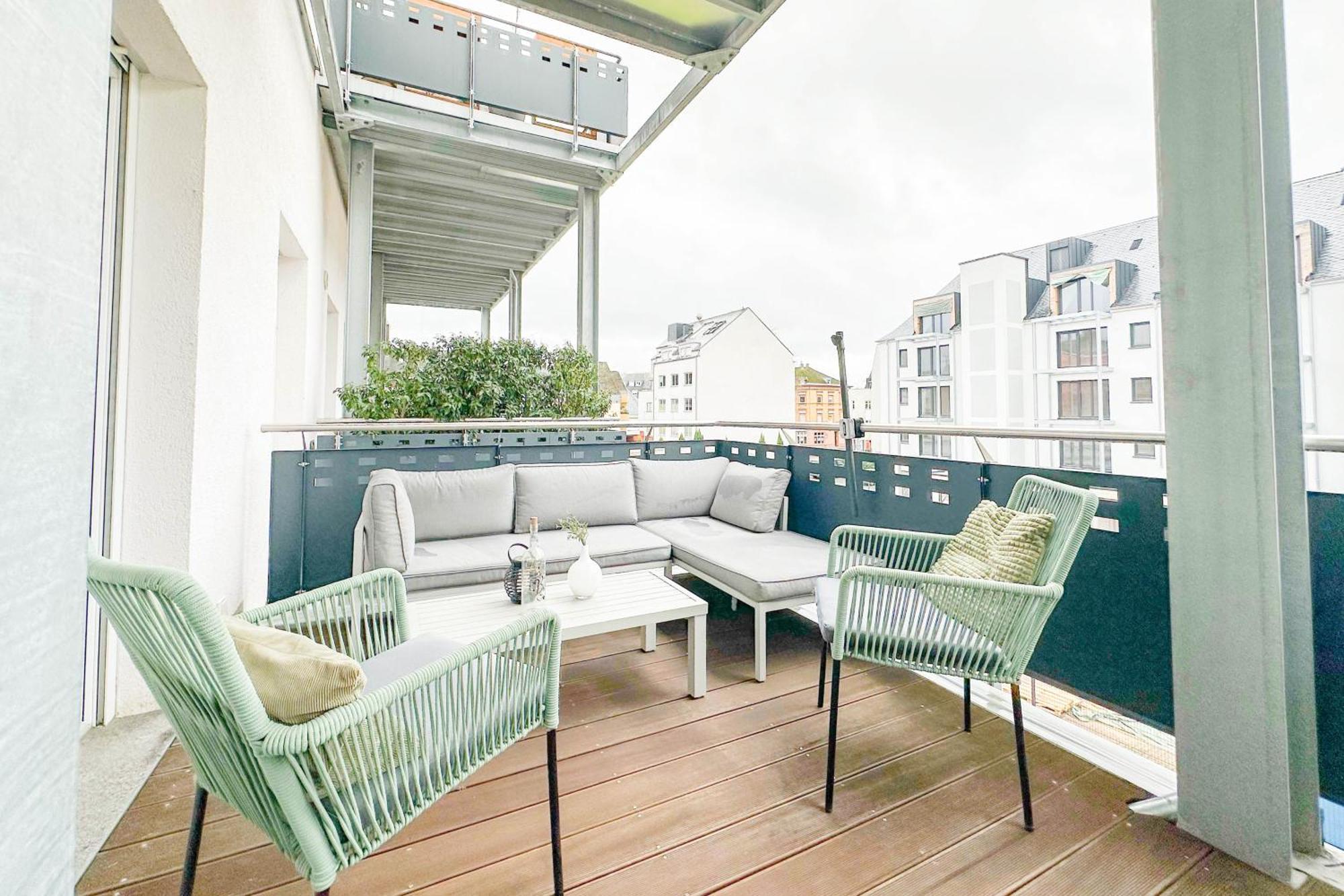 Modernes Trierer Cityloft Mit Grossem Balkon Exterior photo